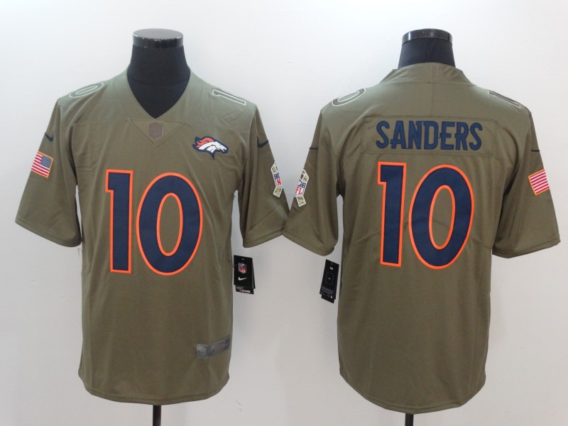 Men's Denver Broncos Emmanuel Sanders #10 Brown Jersey